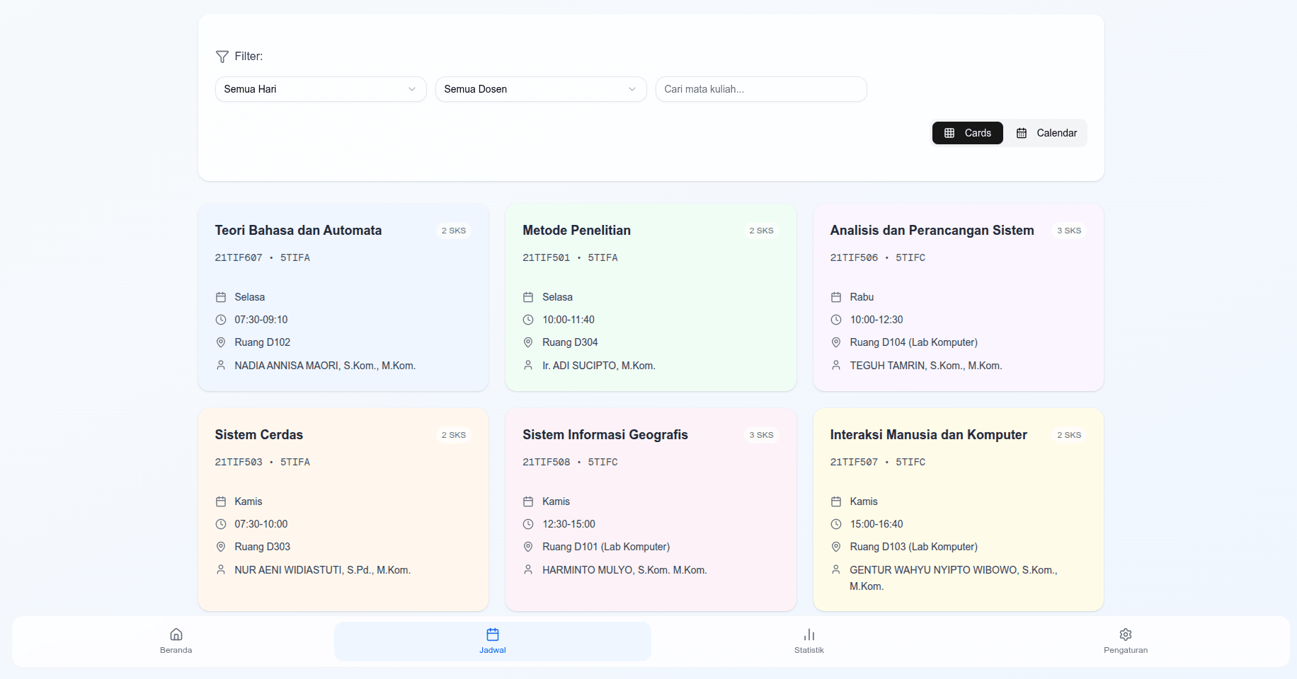 Course Schedule App