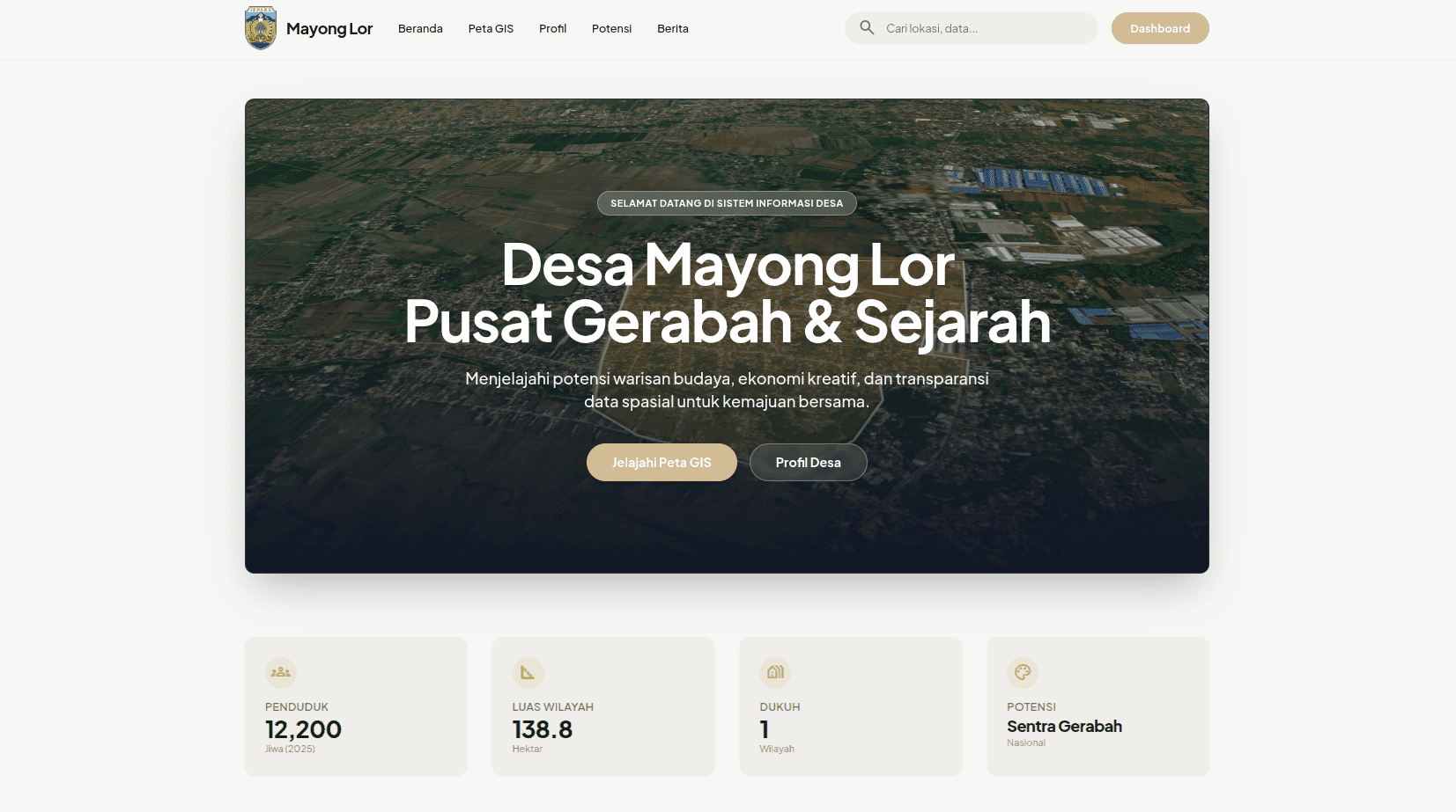 Sistem Informasi Geografis Desa Mayong Lor